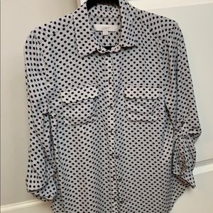 Black and White polka dot blouse